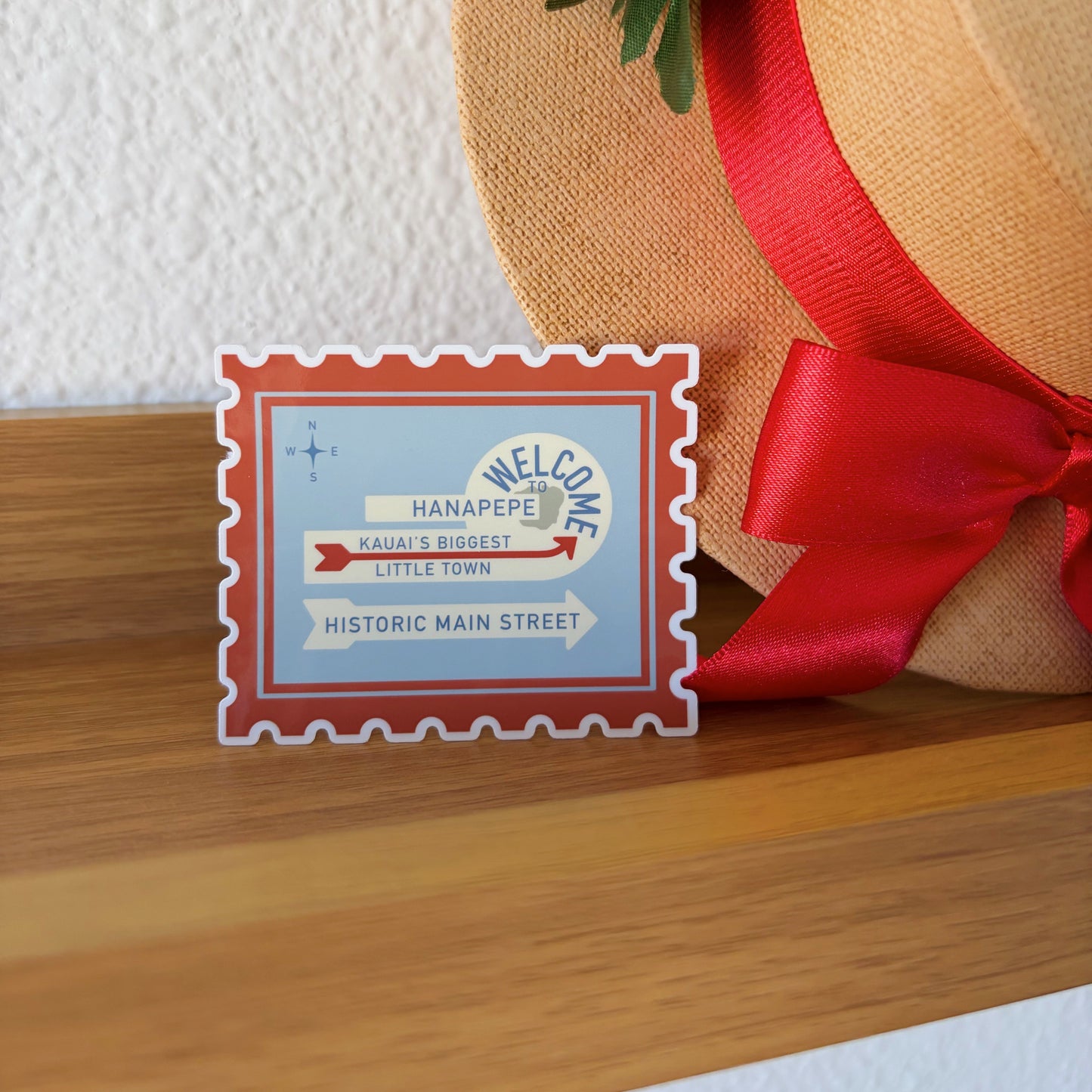 hanapepe postage stamp sticker