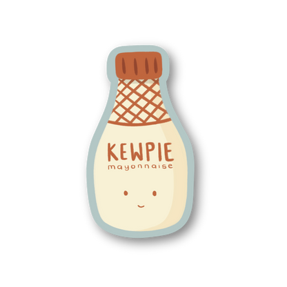 Kewpie mayonnaise bottle-shaped container on a white background