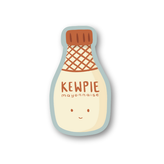 Kewpie mayonnaise bottle-shaped container on a white background