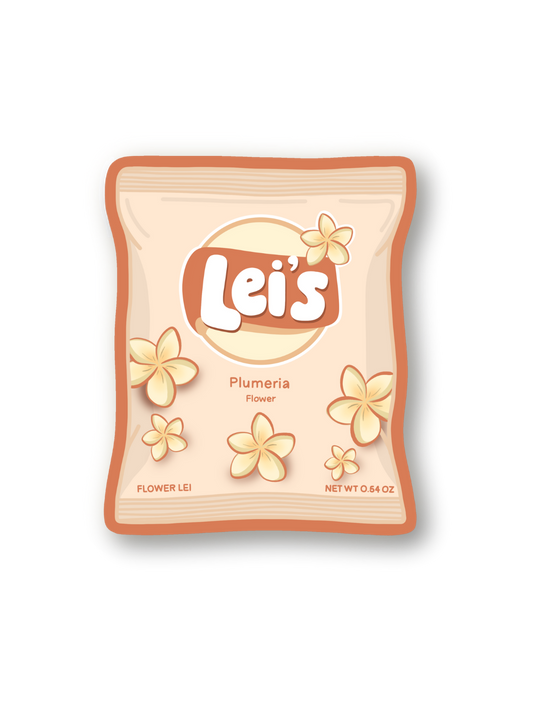 Bag Of Lei's Sticker - Plumeria