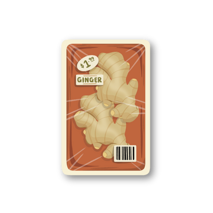 ginger grocery sticker