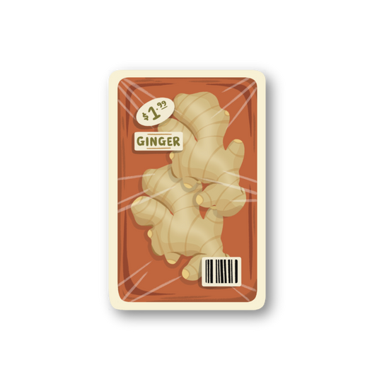 ginger grocery sticker