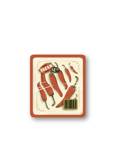 Chili Pepper Grocery Sticker