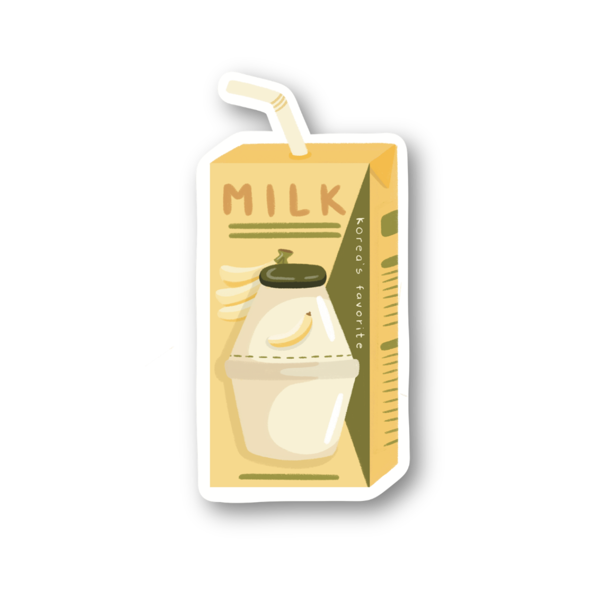 banana milk sticker