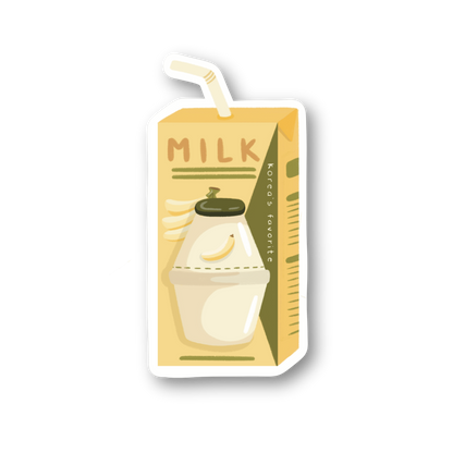 banana milk sticker