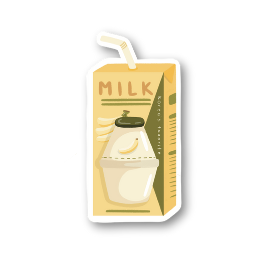 banana milk sticker