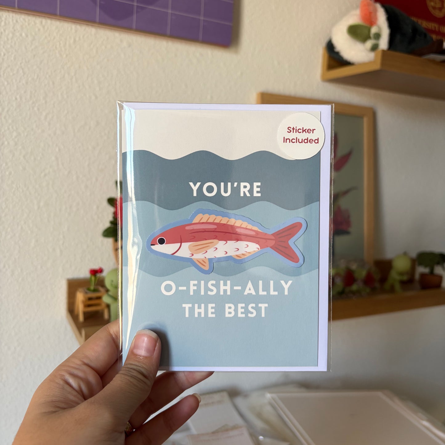 O-Fish-Ally The Best Sticker Greeting Card