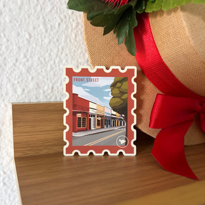 Front Street Postage Stamp Sticker