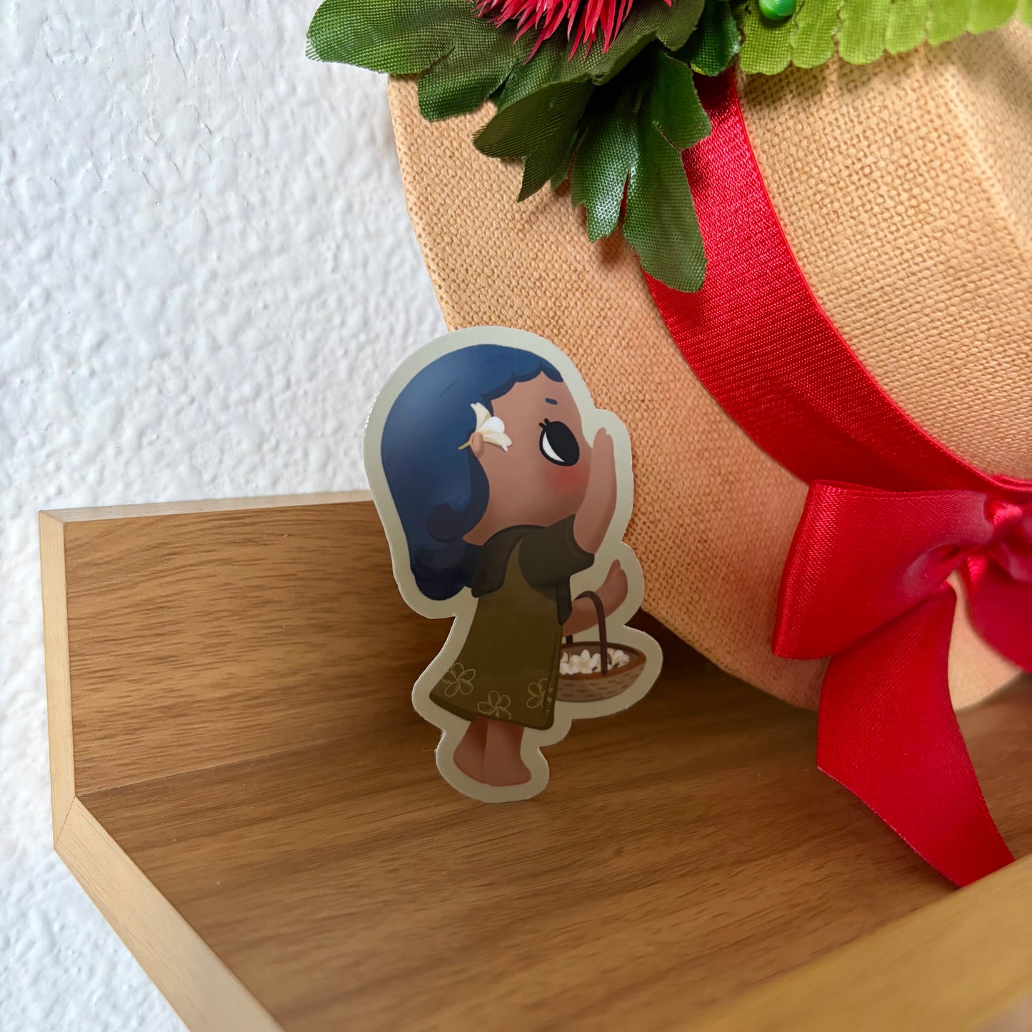 Little Miss Plumeria Sticker