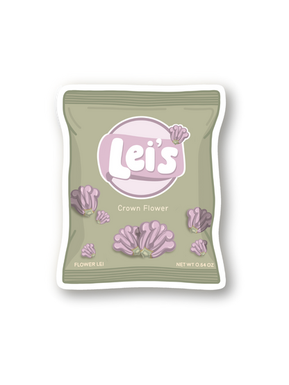 bag of lei's crown flower sticker