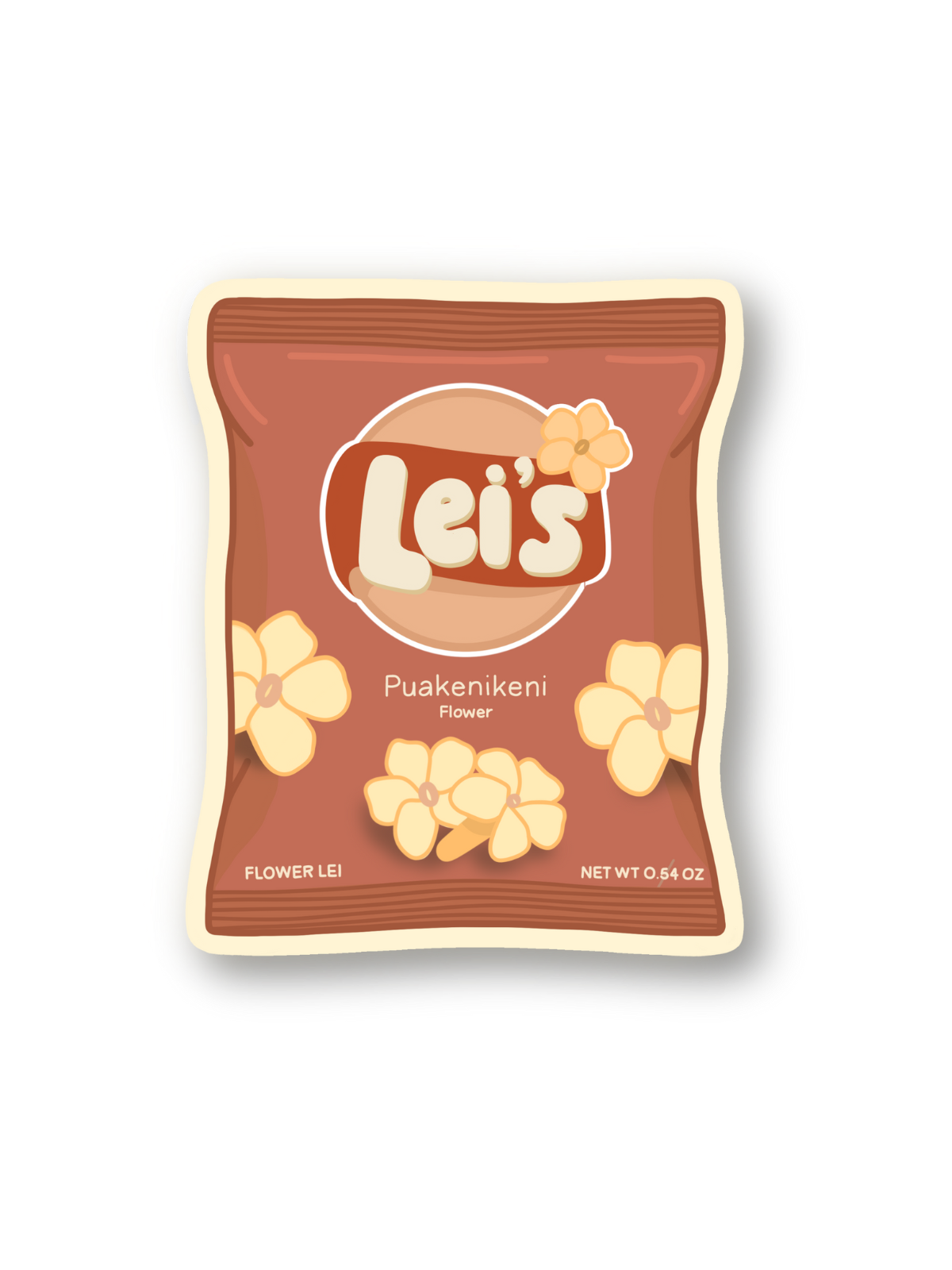 bag of lei's puakenikeni sticker