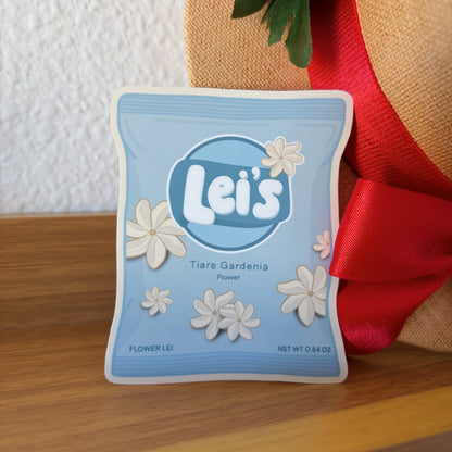 bag of lei's tiare gardenia sticker
