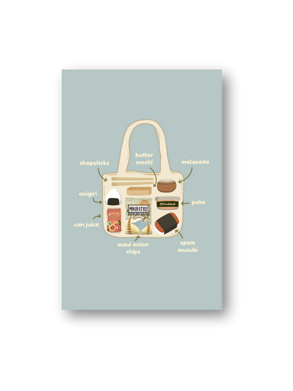 beach tote art print