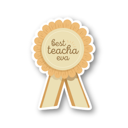 best teacha eva award sticker