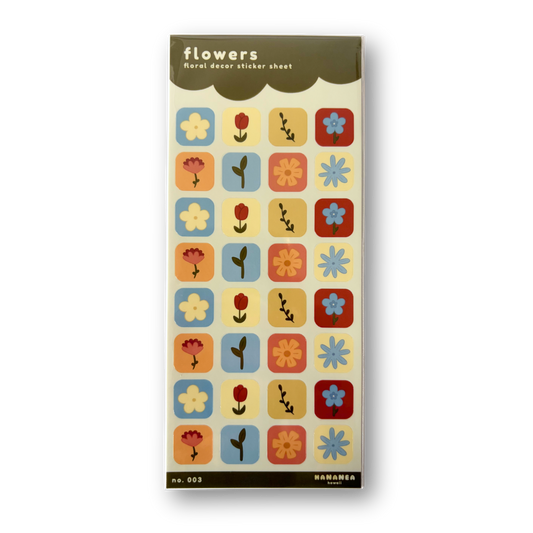 floral block sticker sheet