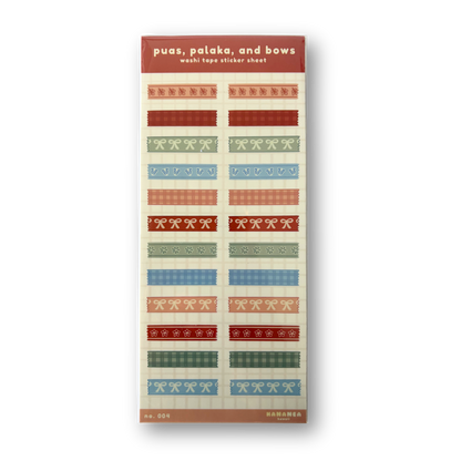 pua, palaka, bows sticker sheet